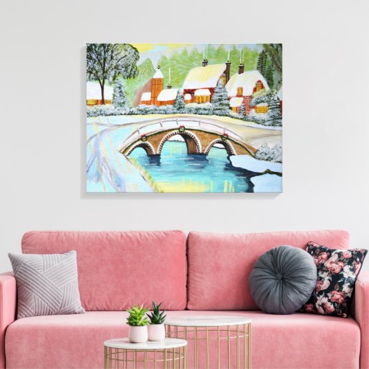 Weihnachtsfest Leinwanddruck (Insitu (Wohnzimmer))