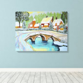 Weihnachtsfest Leinwanddruck (Insitu (Holzboden))