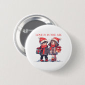 Weihnachtsfest - Liebe ist in der Luft Button (Vorne & Hinten)