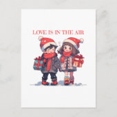 Weihnachtsfest - Liebe ist in der Luft Postkarte (Vorderseite)