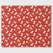 Weihnachtsfest Llamas auf Rot Geschenkpapier (Flach)