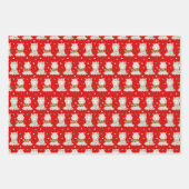 Weihnachtsfest Llamas auf Rot Geschenkpapier Set (Vorderseite 2)