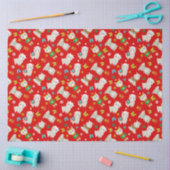 Weihnachtsfest Llamas auf Rot Seidenpapier (Basteln)