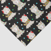 Weihnachtsfest Llamas auf Schwarz Seidenpapier (Ausschnitt)