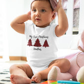 Weihnachtsfest Mein erster Buffalo-Karo Baby Strampler