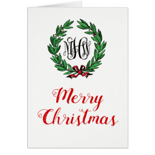 Weihnachtsfest Merry Xmas Vine Monogram Schriftart