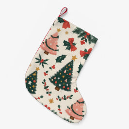 Weihnachtsfest Mistletoe & Bows Urlaub Kleiner Weihnachtsstrumpf