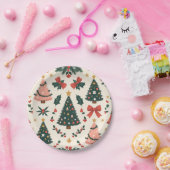 Weihnachtsfest Mistletoe & Bows Urlaub Pappteller (Party)