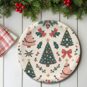 Weihnachtsfest Mistletoe & Bows Urlaub Pappteller