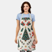 Weihnachtsfest Mistletoe & Bows Urlaub Schürze (Getragen)