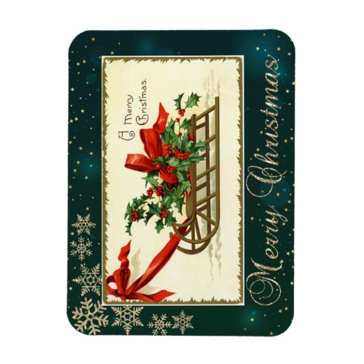 Weihnachtsfest, Mistletoe Schneeflocken Magnet (Vertikal)