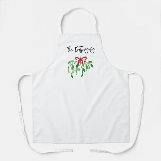 Weihnachtsfest MistletoNAME Festlicher Feiertag Ba Schürze (Vorderseite)