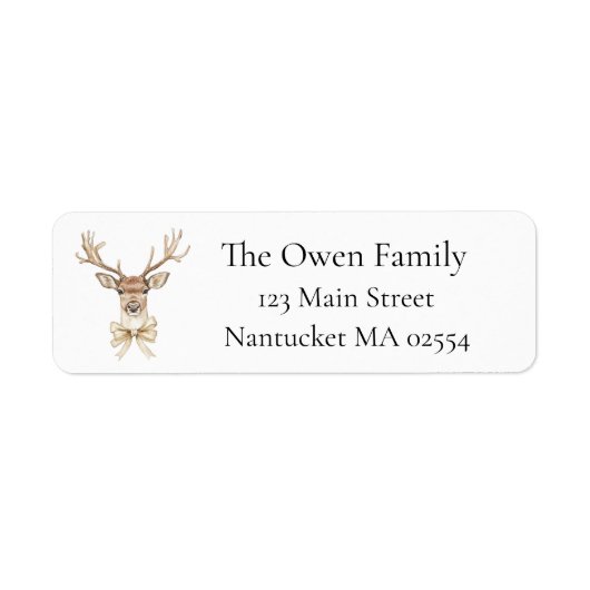 Weihnachtsfest mit Bow-Rücksendeadresse (Vorne)