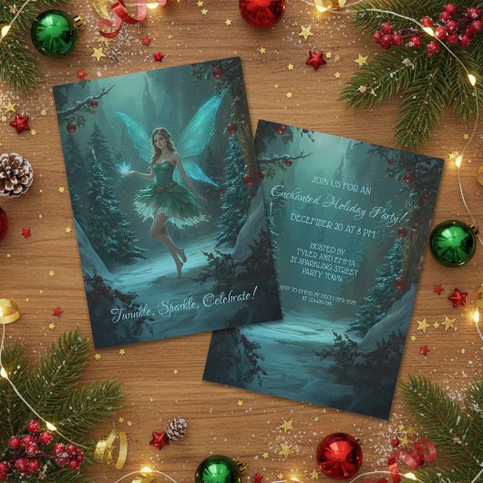 Weihnachtsfest mit einem Park des Zaubertages Einladung