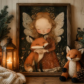 Weihnachtsfest mit Fox Whimsical Holiday Poster
