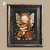 Weihnachtsfest mit Fox Whimsical Holiday Poster