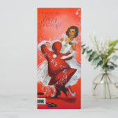 Weihnachtsfest mit Frauen tanzen Feiertagskarte (Stehend Vorderseite)