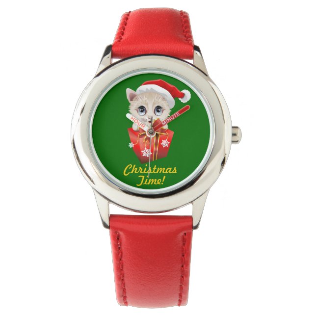Weihnachtsfest mit Geschenkuhren Armbanduhr (Vorderseite)
