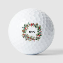 Weihnachtsfest mit Goldene Namen Golfball