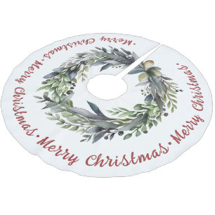 Weihnachtsfest mit Grün Urlaub Brushed Polyester Weihnachtsbaumdecke