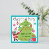 Weihnachtsfest mit Hängematten Party Einladung (Stehend Vorderseite)