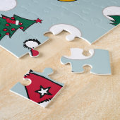 Weihnachtsfest mit Hirschen: Weihnachtliches Muste Puzzle (Seite)
