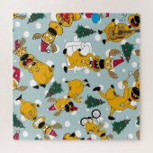 Weihnachtsfest mit Hirschen: Weihnachtliches Muste Puzzle (Horizontal)
