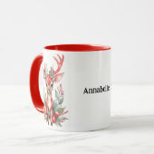 Weihnachtsfest mit Holly-Coffee-Tasse Tasse (Vorderseite Links)