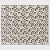 Weihnachtsfest mit Holly-Wreaths-Muster Geschenkpapier (Flach)