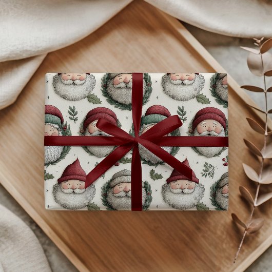 Weihnachtsfest mit Holly-Wreaths-Muster Geschenkpapier