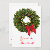 Weihnachtsfest mit Hufeisen Einladung (Vorne/Hinten)