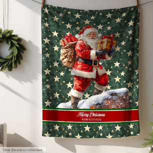Weihnachtsfest mit Individuelle Name Fleecedecke