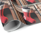 Weihnachtsfest mit Kohle gefüllt Geschenkpapier (Rolleneckpunkt)