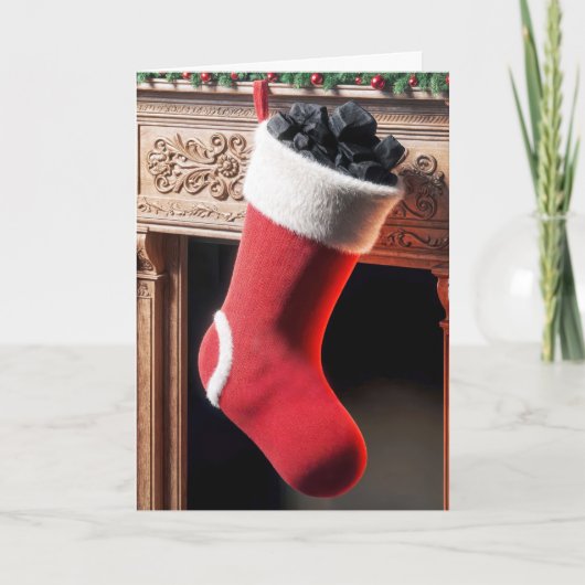 Weihnachtsfest mit Kohle gefüllt Karte (Vorderseite)