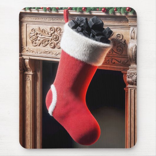 Weihnachtsfest mit Kohle gefüllt Mousepad (Vorne)