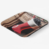 Weihnachtsfest mit Kohle gefüllt Pappteller (Gewinkelt)