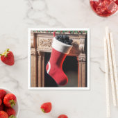 Weihnachtsfest mit Kohle gefüllt Serviette (Beispiel)