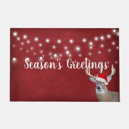 Weihnachtsfest mit Lichtern Türmatte (Vorderseite)