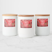 Weihnachtsfest mit Liebe gebacken Lebensmitteletikett (Flaschen)