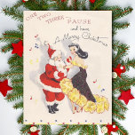 Weihnachtsfest mit Mädchen tanzen Feiertagskarte<br><div class="desc">Weihnachts Weihnachtsfest Tanzen mit Girl Holiday Card.</div>