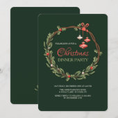Weihnachtsfest mit Ornamenten Einladung (Vorne/Hinten)