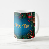 Weihnachtsfest mit Pinecones Kaffeetasse (VorderseiteRechts)