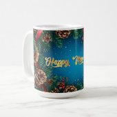 Weihnachtsfest mit Pinecones Kaffeetasse (Vorderseite Links)