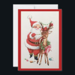 Weihnachtsfest mit Rentier Feiertagskarte<br><div class="desc">Weihnachtsfeiertag mit Rentier-Urlaubskarte.</div>
