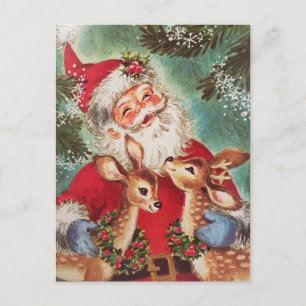 Weihnachtsfest mit Rentier Feiertagspostkarte