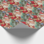 Weihnachtsfest mit Rentier Geschenkpapier (Ecke)