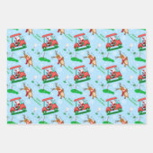 Weihnachtsfest mit Rentiermuster Geschenkpapier Set (Vorderseite)