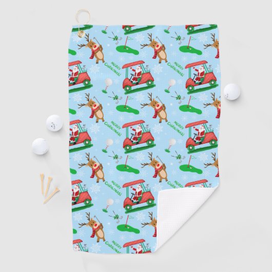 Weihnachtsfest mit Rentiermuster Golfhandtuch (Insitu)