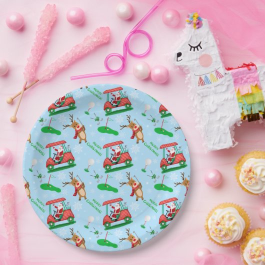 Weihnachtsfest mit Rentiermuster Pappteller (Party)