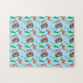 Weihnachtsfest mit Rentiermuster Puzzle (Horizontal)